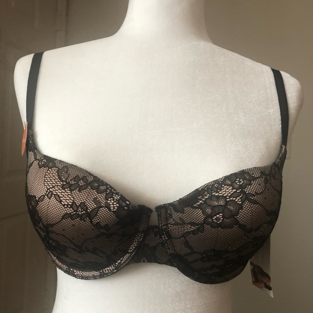 NWT Gilligan & O’Malley Black Lace Push-Up Bra